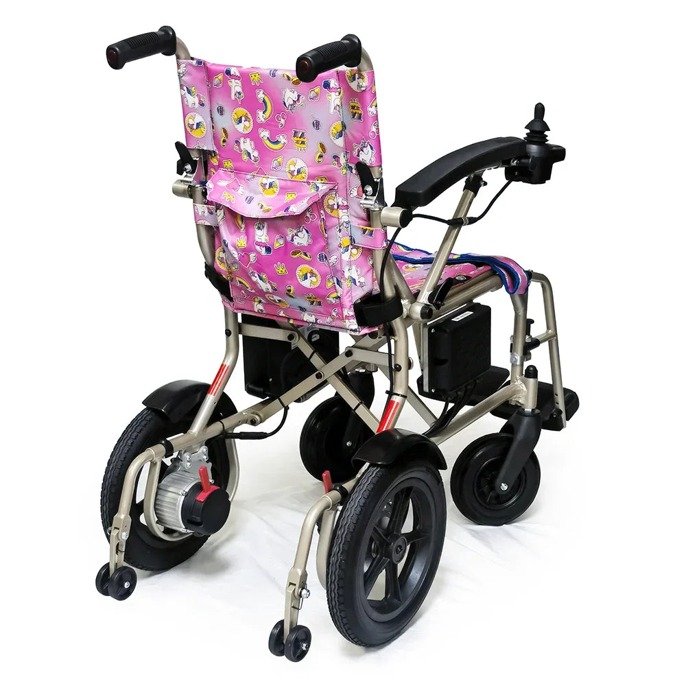 # Ultra Light Aluminum Alloy Folding Real Anti-tip Pediatric Power Electric Wheelchair For Special Needs Children Kids#
