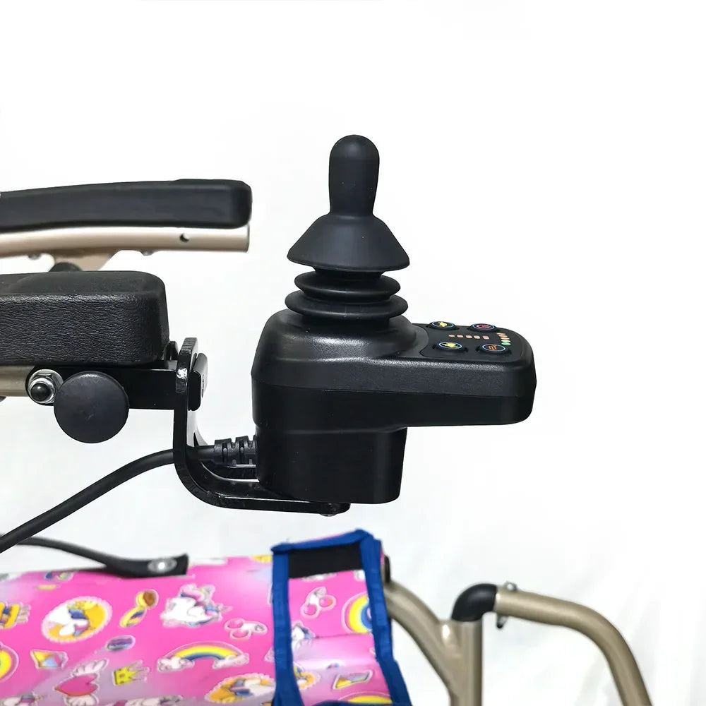 # Ultra Light Aluminum Alloy Folding Real Anti-tip Pediatric Power Electric Wheelchair For Special Needs Children Kids#